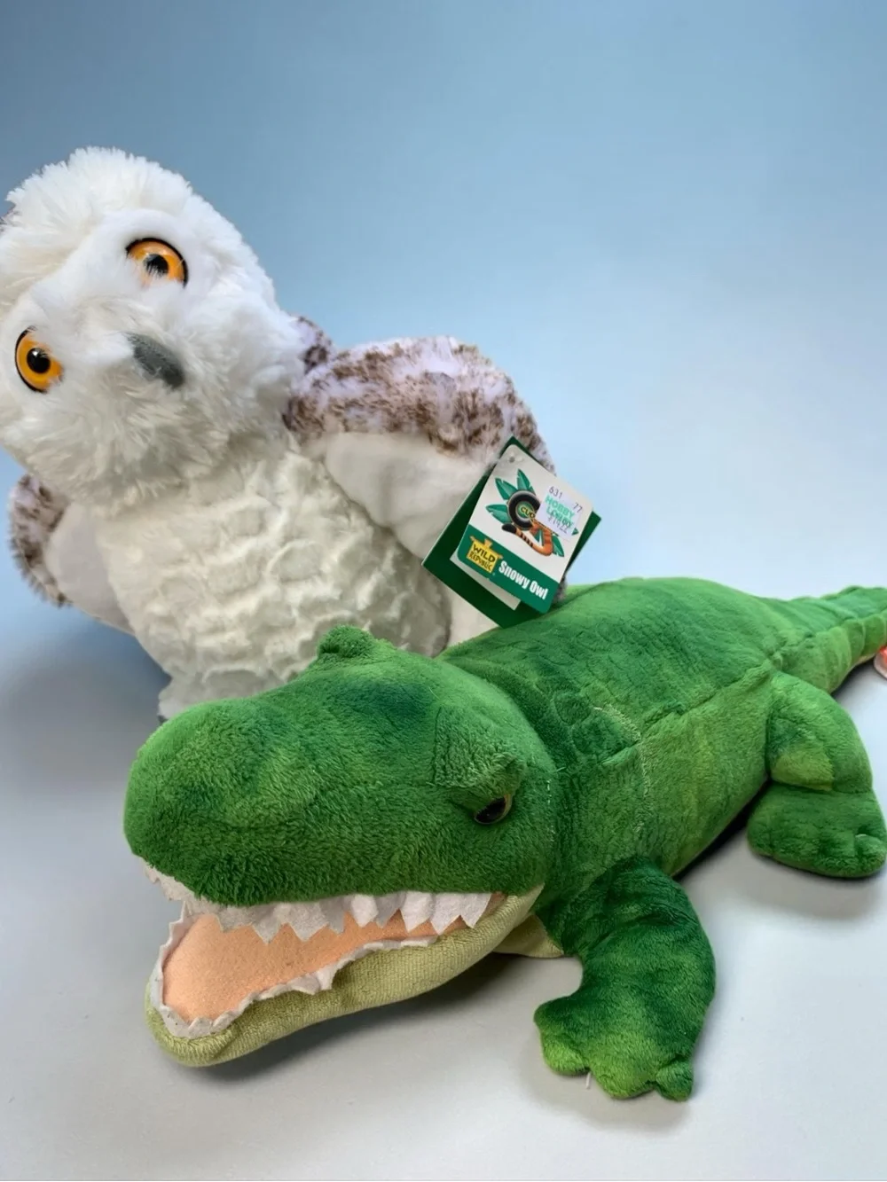 Wild Republic Snowy Owl Alligator Stuffie Plush